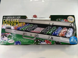 ALUMINIUM CASE -DELUXE POKER SET PLAY Texas Hold βEMβ With 11.5 G Chip π°π΅ - Picture 1 of 10