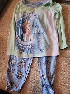 Disney Frozen 2 Girls Pajama Set Size 4 Elsa Water Nokk - Picture 1 of 4