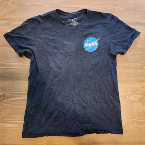 Youth Size M Chemistry Brand Nasa Black Graphic T Shirt Double Sided Shirt - Picture 1 of 8