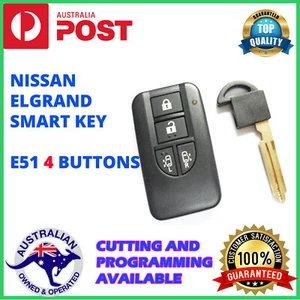 Nissan Elgrand E51 Remote Key Genuine 4 Buttons Uncut Blade - Picture 1 of 3