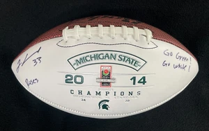 Jeremy Langford Signed Inscribed Michigan State 2014 Rose Bowl Football JSA COA - Picture 1 of 8