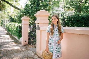 Vestido Tory Burch Port 2 RARO Primavera Jardín Fiesta XS POPELINA - Imagen 1 de 9