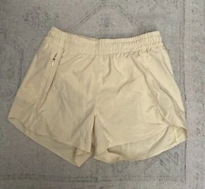 Athleta Girl Heart the Hustle Running Shorts Buttery Yellow Size XL 14 Lined - Picture 1 of 5