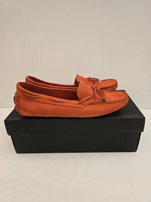 Zapatos Saks Fifth Avenue para mujer 7,5 M naranja sin cordones mocasín mocasín planos gamuza Foto 1 de 4
