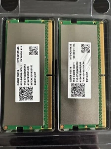 16GB (2x 8GB) Micron DDR5 PC5-5600B SODIMM Laptop Arbeitsspeicher (MTC4C10163S1SC56BD1) - Bild 1 von 2