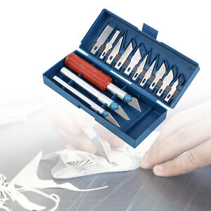 17pcs Precision Razor Blade Exacto Cutting Tool Arts Ceaft Hobby Kit Set Knife