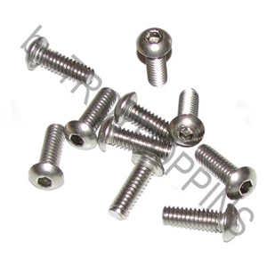 10-SS 1/4-20 X 3/4 BH BUTTON HEAD CAP SOCKET MACHINE SCREWS 18-8 STAINLESS STEEL - Picture 1 of 1