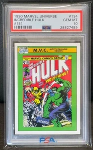 1990 Marvel Universe #134 Incredible Hulk #181 PSA 10 Gem Mint Wolverine Covers - Picture 1 of 4