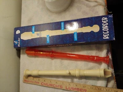 3 first act discovery recorders 3 piece flute Baroque Fingering Style Lot Of 3 - Image 1 of 4