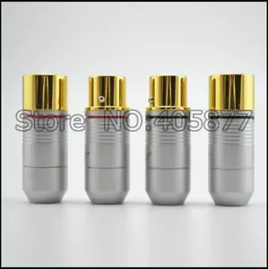 4 Stück Hi-End 24K vergoldet Kupfer Stecker Buchse XLR Stecker MIC HIFI Audio - Bild 1 von 6