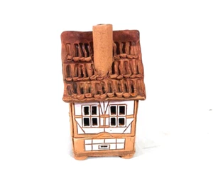 Lithuanian Pottery Clay Tealight Candle Holder House Handmade - Picture 1 of 9