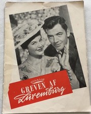 Der Graf von Luxemburg Gerhard Riedmann Renate Holm 1957 Danish Movie Program