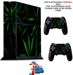 GREEN LEAF PS4 PROTECTIVE SKIN DECAL VINYL STICKER WRAP - Picture 1 of 3