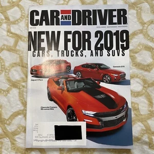CAR AND DRIVER Magazine September 2018 New Cars Trucks & SUVs Jaguar Camaro SS - Imagen 1 de 2