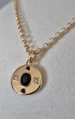 Collar Colgante Loft Ann Taylor Tono Dorado Disco Estrás Foto 1 de 4