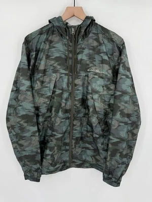 Eddie Bauer Jacket Men Medium Green Camo Full Zip Windbreaker Lightweight Vented - Image 1 of 4