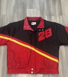 VTG NASCAR Nylon Bomber Jacket M Kenny Irwin Quilt Lined Zip Up Chase Authentics - Picture 1 of 11