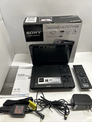 7” Sony Portable CD/DVD Player DVP-FX750 With Accessories Excellent Condition - Image 1 of 4