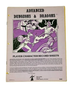 Advanced Dungeons & Dragons 1979 TSR Player Character Record Sheets #9028 - Picture 1 of 10