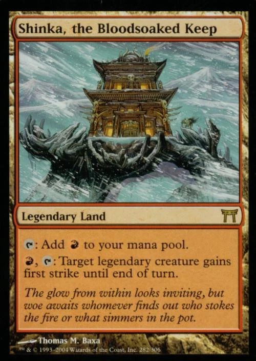 MTG English Shinka, the Bloodsoaked Keep NM Foil Champions of Kamigawa - Image 1 of 1