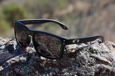 Oakley Style Holbrook Sunglasses - Quality - USA - Black/Silver Polarized - Image 1 of 3