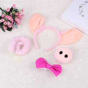4 Pcs/set Cosplay Costume Accessory Animal Ear Headband Pig Ears - Picture 1 of 12