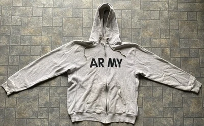 Sudadera con Capucha Champion Vintage Años 90 Cremallera Completa Gris Ejército Para Hombre Grande Hecha en EE. UU. Defectos de Uso Foto 1 de 4