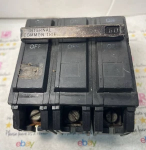 GENERAL ELECTRIC THQB360 CIRCUIT BREAKER 3 POLE 60A Used - Picture 1 of 5