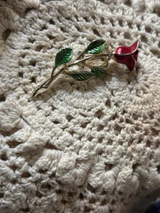 Spilla rosa vintage - Foto 1 di 2