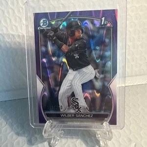 2023 Wilber Sanchez Bowman Chrome Purple RayWave /250 1st Bowman #BCP-6 - Picture 1 of 7