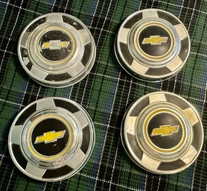 1970s 1980s Chevrolet C10 K10 Pickup Truck 1/2 Ton Original Dog Dish 10” 4 Caps - Picture 1 of 4