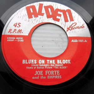JOE FORTE & EMPIRES jazz on ALDEN 45 BLUES ON THE BLOCK STORM ON THE OCEAN dm572 - Picture 1 of 2