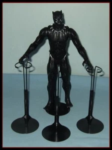 4 BLACK Kaiser #2175 Action Figure Stands For 12" Marvel Avengers KEN  G.I. Joe - Picture 1 of 2