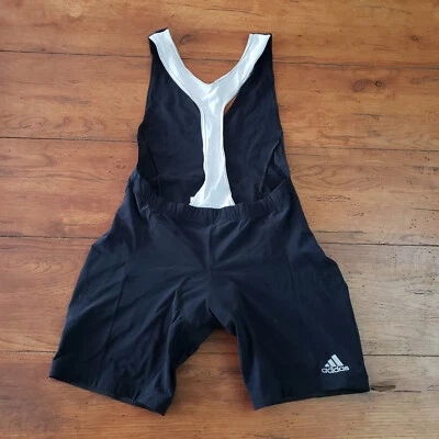 Adidas Womens Medium Cycling Bibshorts Vintage Italy 5" 16" (8/10) M - Image 1 of 4