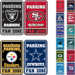 New NFL 32 Teams Parking Sign FAN ZONE Home Office Bar Decor 12"x18" Made in USA - Picture 1 of 33