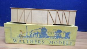 WOODEN O SCALE KIT BUILT  BRACED BOX CAR " ONLY SHELL " 610055