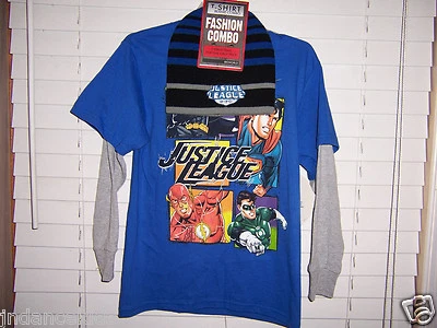 Combo de camiseta y gorro manga larga Justice League niño talla M 8 nuevo con etiquetas azul/gris Foto 1 de 4