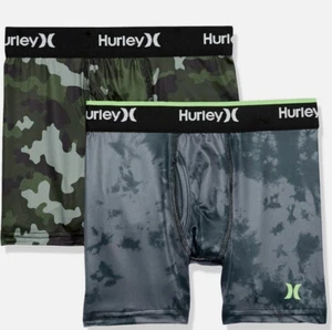 Hurley Boys XL (18-20) Boxer Briefs 2-Pack H2O-Dri Comfort Elastic Waistband - Picture 1 of 10