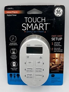 NEW GE DIGITAL TOUCH SMART TIMER INDOOR PLUG IN SINGLE POLARIZED 13479 Brand New - Bild 1 von 2