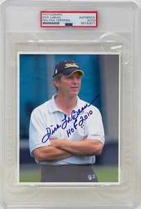 Foto firmada por Dick LeBeau de los Pittsburgh Steelers Lions Bengals Salón de la fama 2010 PSA/DNA - Imagen 1 de 2