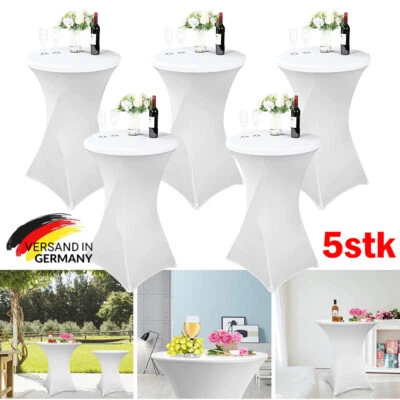 5X Stehtischhusse Ø 60 80 Stretch Husse Stehtisch Hussen Stehtischhussen Tisch - Bild 1 von 4