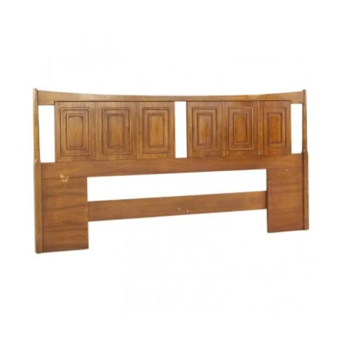 Broyhill Sculptra Mid Century Walnut King Headboard Cover