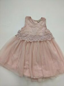 NEXT Girl's Crochet Frill Tulle Party Dress in Pink - SIZE 1.5 - 2 Years