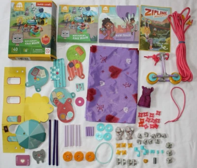 GoldieBlox Benjamin's Cat Nook, Zipline Adventure, Ruby Rails Parachute Pack lote Foto 1 de 4