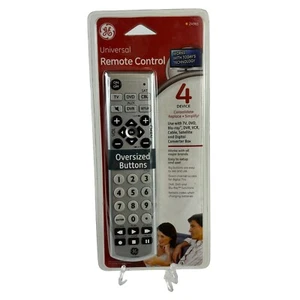 GE Big Button Universal Remote Control 4 Devices All Major Brands TV DVD VCR VHS - Picture 1 of 8
