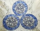 Lot 3 Waverly Garden Room Blue White Toile 8.25? Porcelain Salad/Luncheon Plates