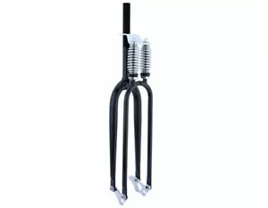 Dual Spring 26" Fork 1 " Threaded 8352 Black Bicycle beach Cruiser Fork - Picture 1 of 1