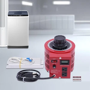 Transformador Variac de 20 amperios variable 0-130 V regulador de voltaje de CA medido 2000 VA rojo - Imagen 1 de 19