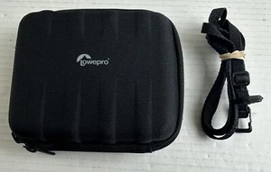 Lowepro Black Hard Camera GOPRO Case Zip Closure with Strap - Picture 1 of 6