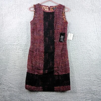 Vestido Etcetera Mujer 00 Púrpura Rojo Tejido Mezcla Lana Forro Cambio Encaje 2158 Nuevo con Etiquetas Foto 1 de 4